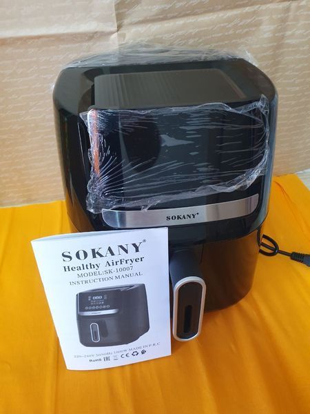 Аерогриль-фритюрниця sokany sk-10007 на 6,5 л з таймером та терморегулятором, чорний 09 фото